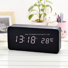 Multifunctional led digital desktop wooden LED clock images