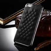 PU leather electroplating frame hard PC phone case images