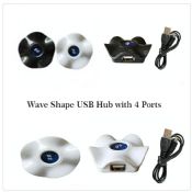 Wave Shape USB Hub with 4 port images