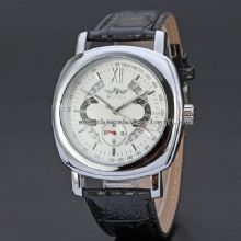 Reloj de pulsera de cuero deporte mecánico esqueleto images