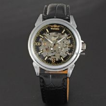 silver skeleton watch for men images