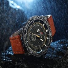 lujo reloj de cuarzo reloj de cuero impermeable images