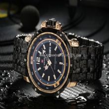 Men Quartz Analog 3D Face Full Steel Clock Man Sports Watch images