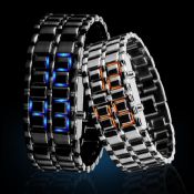 red &blue light led iron watches images