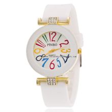 Montre femme digital arc-en-ciel images