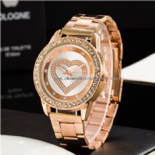 Relojes de cuarzo de acero banda diamantes de imitación images