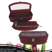 Leather Covered Business Paper Watch Box images