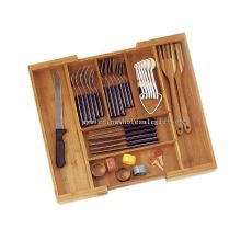 bamboo silverware drawer organizer images