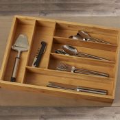 bamboo utensil drawer organizer images