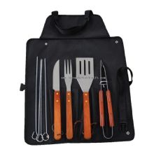 7pcs wooden BBQ tools set images