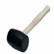 Black Rubber Mallet with Wooden Handle images