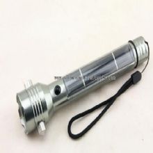 LED waterproof solar rechargeable power flashlight images