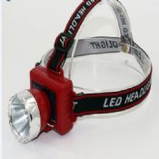 Rechargeable Battery and Solar Charging LED Flashlight Red Plastic Headlight images