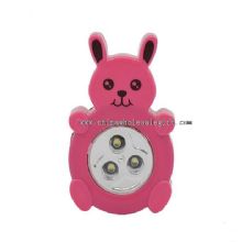 3 LED plastic rabbit shape push bedroom night light images