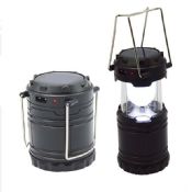 solar usb rechargeable camping lantern with 6 LED images