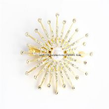 Rhinestone Flower Lapel Pin images