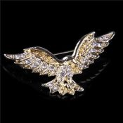 Crystal Eagle Shape Brooch For Men Lapel Pin images