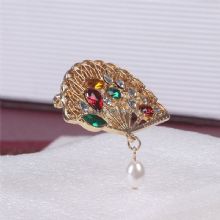 Crystal Strass Fan Form Brosche images