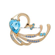 Peacock diamond alloy crystal rhinestone brooch pins images