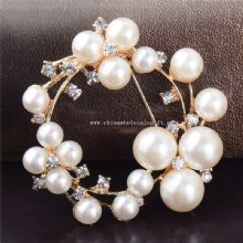 Rhinestone Real Pearl Bulk Brooch images