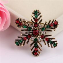 Snowflower Rhinestone Metal Pin images