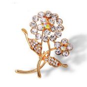 flower rhinestone crystal brooch pins images