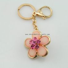 Flower Shape Crystal Rhinestone Keychain images