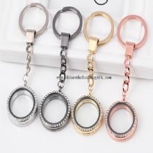 Round Circle Crystal Keyrings images