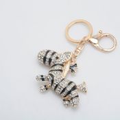 3d rhinestone zebra shape keychain images