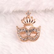 Crown Mask Badge kavajslag Pins images
