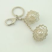 Flower shape promotional gifts key ring images