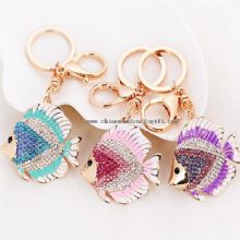 Fish Shape Crystal Bag Keychain images