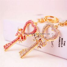 Chiave forma splendente strass portachiavi images