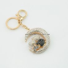 Rhinestone Moon Keychain images