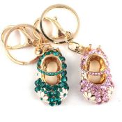 Rhinestone Baby Shoes Souvenir Keychain images
