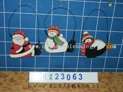 hanging snowman&santa&penguin 3/s
