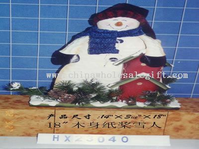 wooden snowman