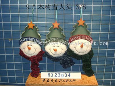 wooden-tree-snowman head 3/s