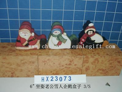 sitting santa&snowman&penguin 3/s