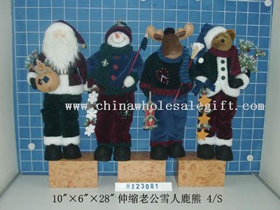 stretch snata&snowman&bear&reindeer 4/S