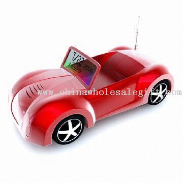 Car-shaped LCD Calendar with FM Radio