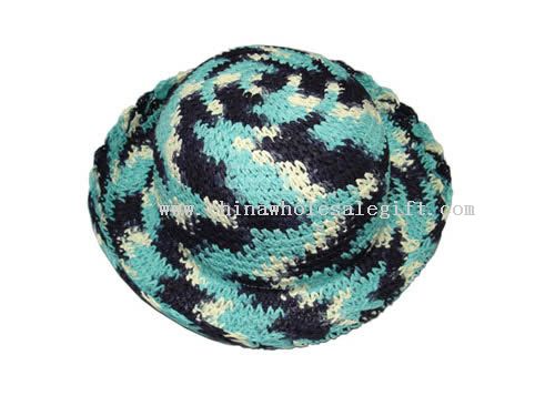 100% straw with printing design Straw hat