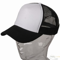 Cotton Trucker Cap / Black White