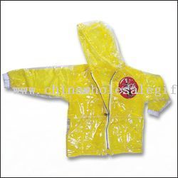 pvc childrens rainjacket+bagpack