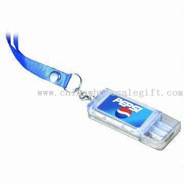 Solar-powered LCD Keychain with Flashing Logo and USB Flash Drive