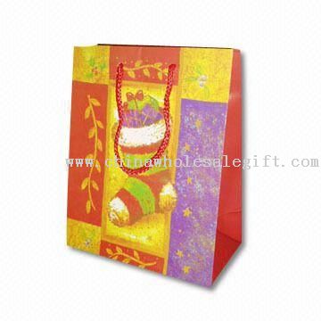 Paper Gift Bag with Christmas Theme