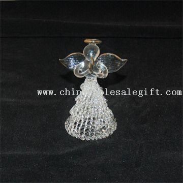Angel Designed Christmas Glass Ornament