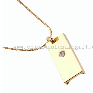 Metal necklace pen drive