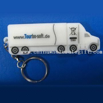 PVC Car/Truck Shaped USB Flash Drive with Embossed 3D Logo