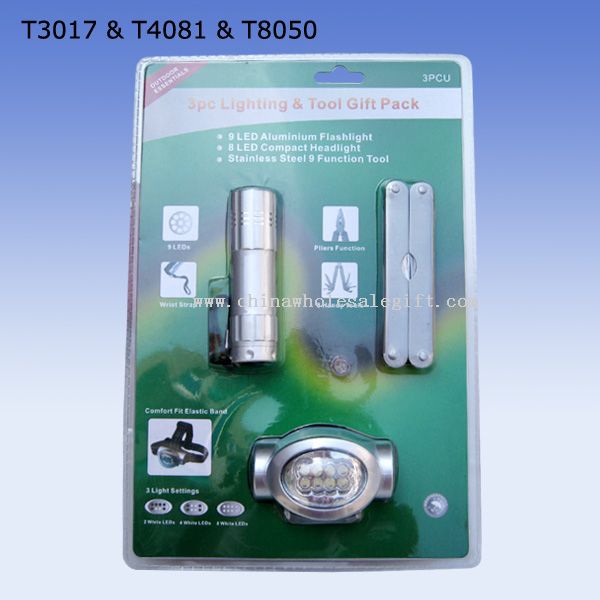 3 pcs lighting and tool set